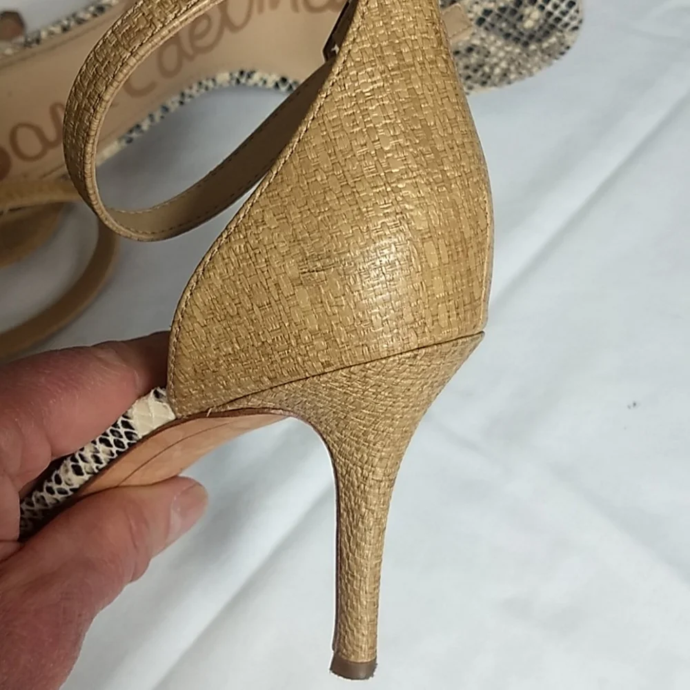 Sam Edelman Snakeskin Strappy Heels Sandals